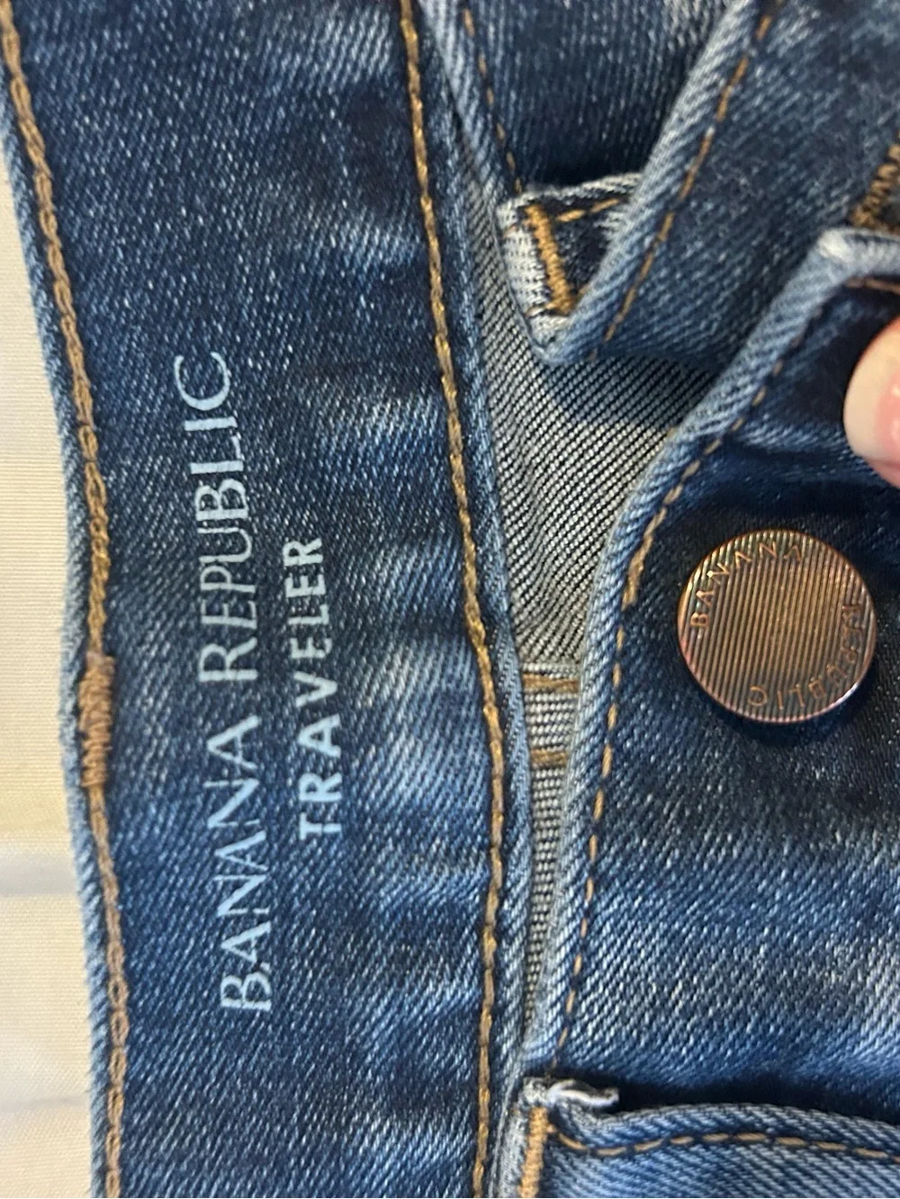 Banana Republic Slim Straight Jeans in Medium Blue Wash